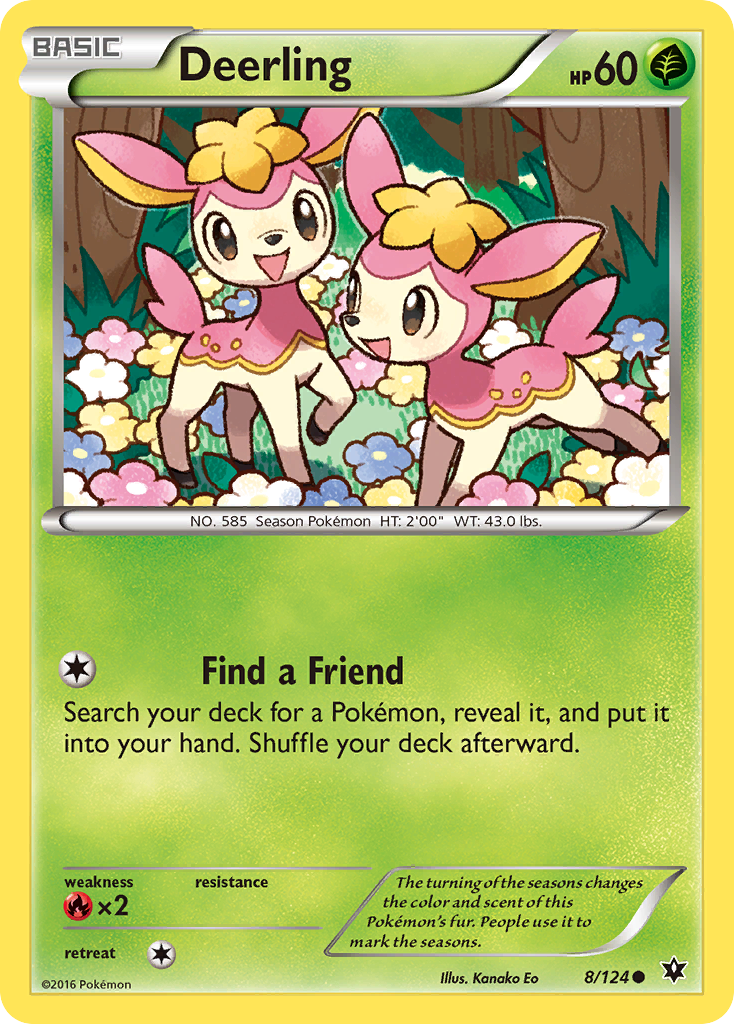 Deerling (8/124) [XY: Fates Collide] | Dragon's Lair Comics and Fantasy Houston TX