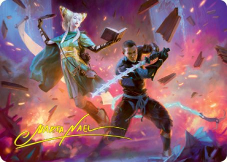 Explosive Entry Art Card (Gold-Stamped Signature) [Kamigawa: Neon Dynasty Art Series] | Dragon's Lair Comics and Fantasy Houston TX