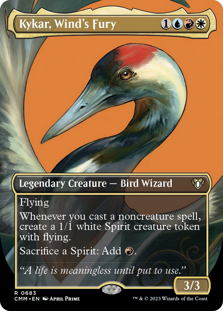 Kykar, Wind's Fury (Borderless Profile) [Commander Masters] | Dragon's Lair Comics and Fantasy Houston TX