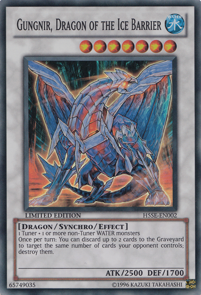 Gungnir, Dragon of the Ice Barrier [H5SE-EN002] Super Rare | Dragon's Lair Comics and Fantasy Houston TX