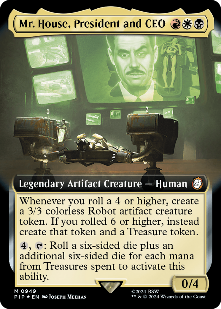 Mr. House, President and CEO (Extended Art) (Surge Foil) [Fallout] | Dragon's Lair Comics and Fantasy Houston TX