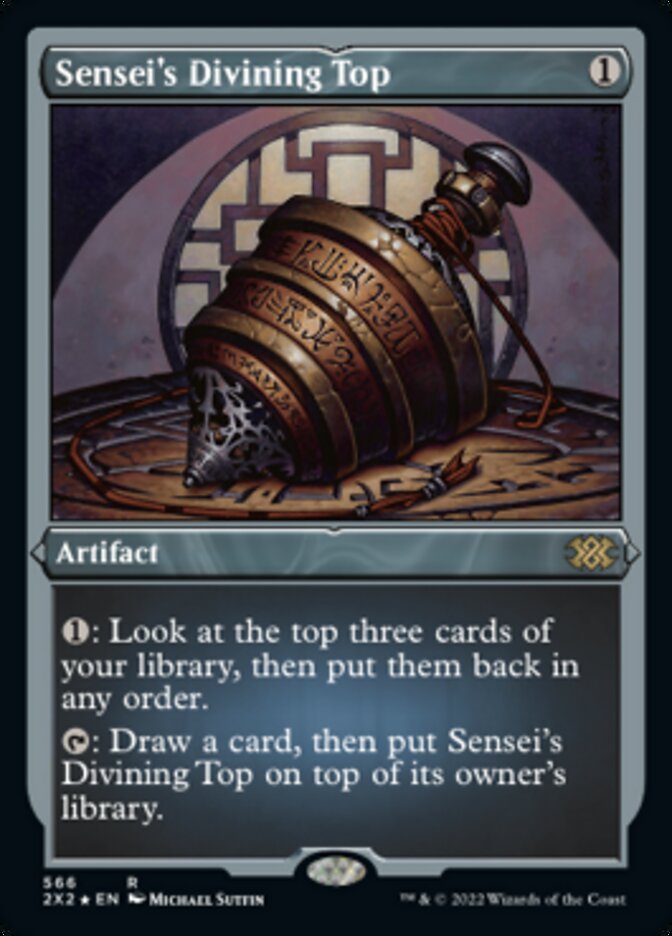 Sensei's Divining Top (Foil Etched) [Double Masters 2022] | Dragon's Lair Comics and Fantasy Houston TX