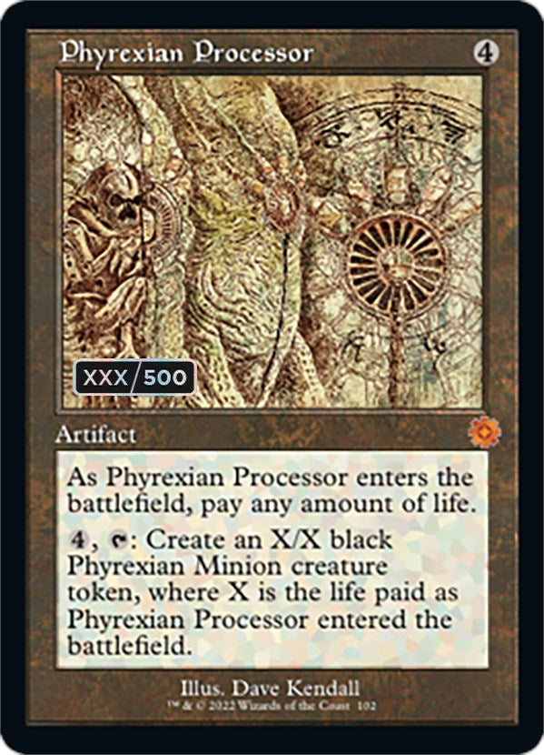 Phyrexian Processor (Retro Schematic) (Serialized) [The Brothers' War Retro Artifacts] | Dragon's Lair Comics and Fantasy Houston TX