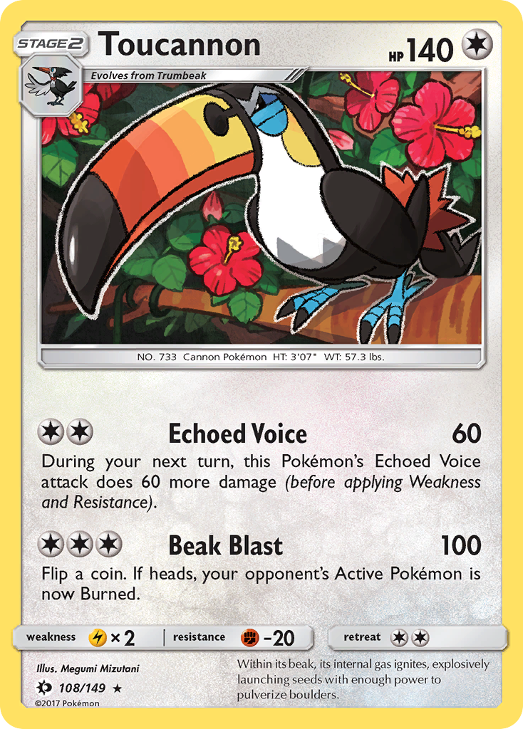 Toucannon (108/149) [Sun & Moon: Base Set] | Dragon's Lair Comics and Fantasy Houston TX