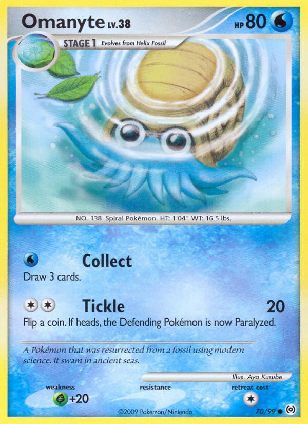 Omanyte (70/99) [Platinum: Arceus] | Dragon's Lair Comics and Fantasy Houston TX