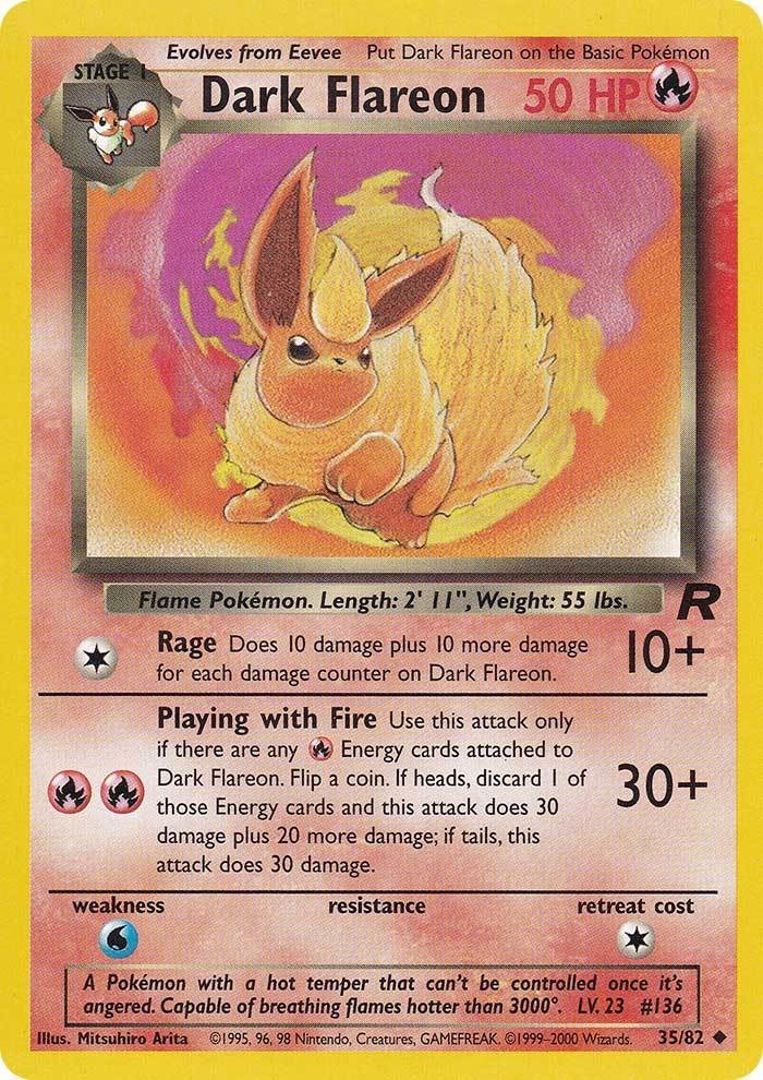 Dark Flareon (35/82) [Team Rocket Unlimited] | Dragon's Lair Comics and Fantasy Houston TX