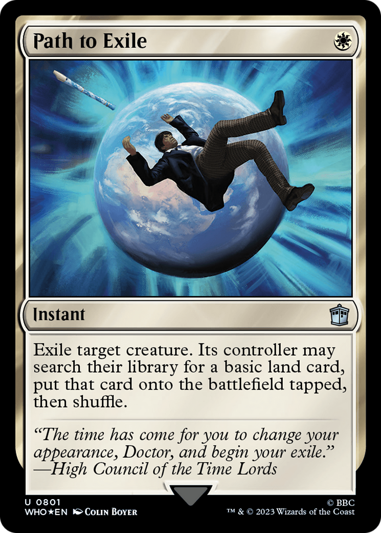 Path to Exile (Surge Foil) [Doctor Who] | Dragon's Lair Comics and Fantasy Houston TX