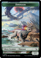 Treasure (21) // Dinosaur Double-Sided Token [March of the Machine Tokens] | Dragon's Lair Comics and Fantasy Houston TX