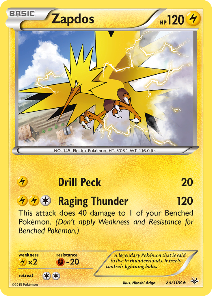 Zapdos (23/108) [XY: Roaring Skies] | Dragon's Lair Comics and Fantasy Houston TX