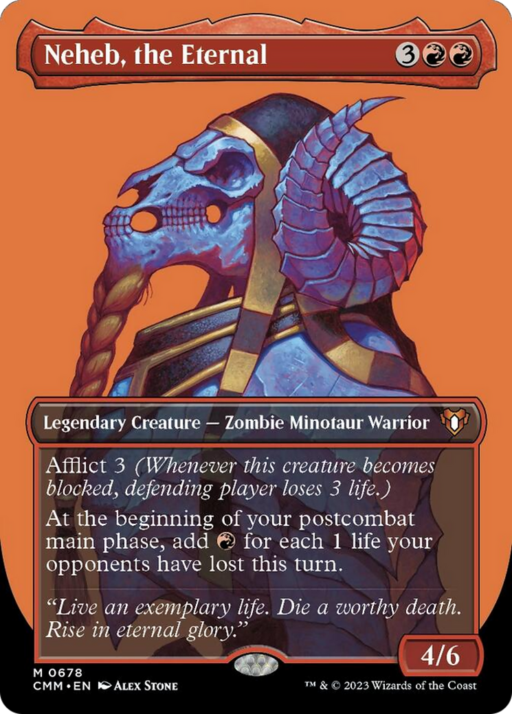 Neheb, the Eternal (Borderless Profile) [Commander Masters] | Dragon's Lair Comics and Fantasy Houston TX