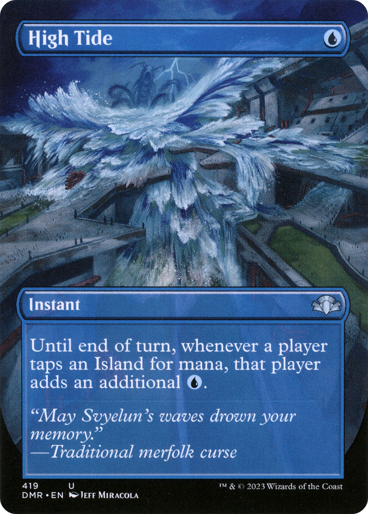High Tide (Borderless Alternate Art) [Dominaria Remastered] | Dragon's Lair Comics and Fantasy Houston TX