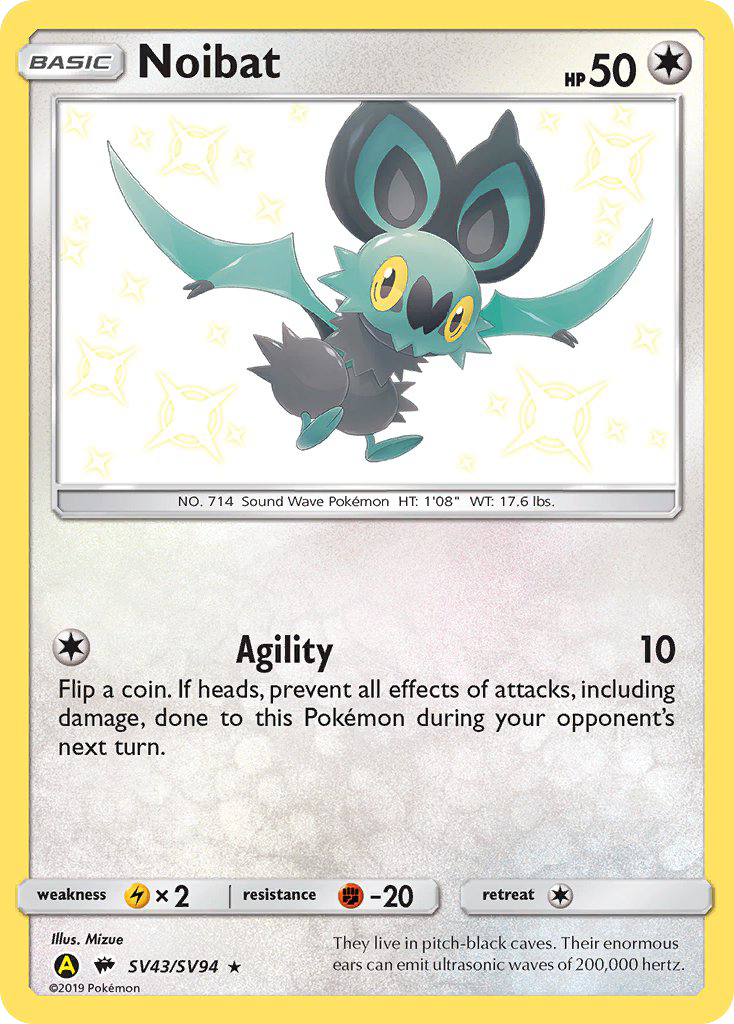 Noibat (SV43/SV94) [Sun & Moon: Hidden Fates - Shiny Vault] | Dragon's Lair Comics and Fantasy Houston TX