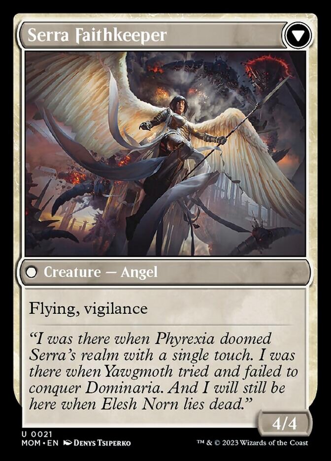 Invasion of Dominaria // Serra Faithkeeper [March of the Machine] | Dragon's Lair Comics and Fantasy Houston TX