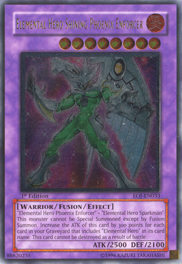 Elemental Hero Shining Phoenix Enforcer [EOJ-EN033] Ultimate Rare | Dragon's Lair Comics and Fantasy Houston TX