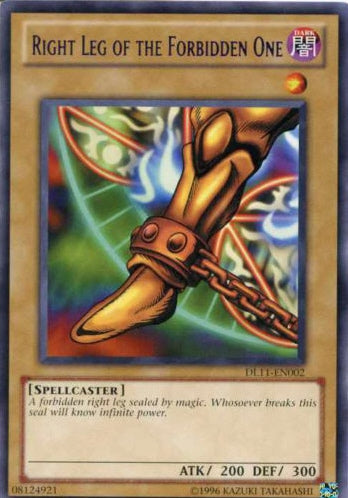 Right Leg of the Forbidden One (Red) [DL11-EN002] Rare | Dragon's Lair Comics and Fantasy Houston TX
