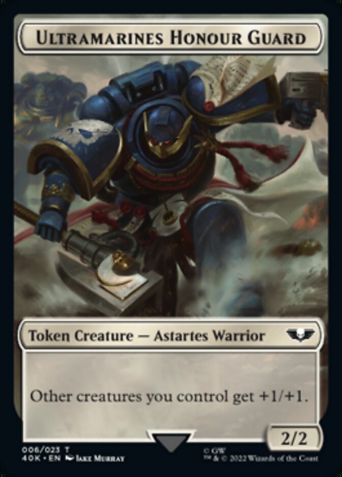 Soldier (003) // Ultramarines Honour Guard Double-Sided Token (Surge Foil) [Warhammer 40,000 Tokens] | Dragon's Lair Comics and Fantasy Houston TX