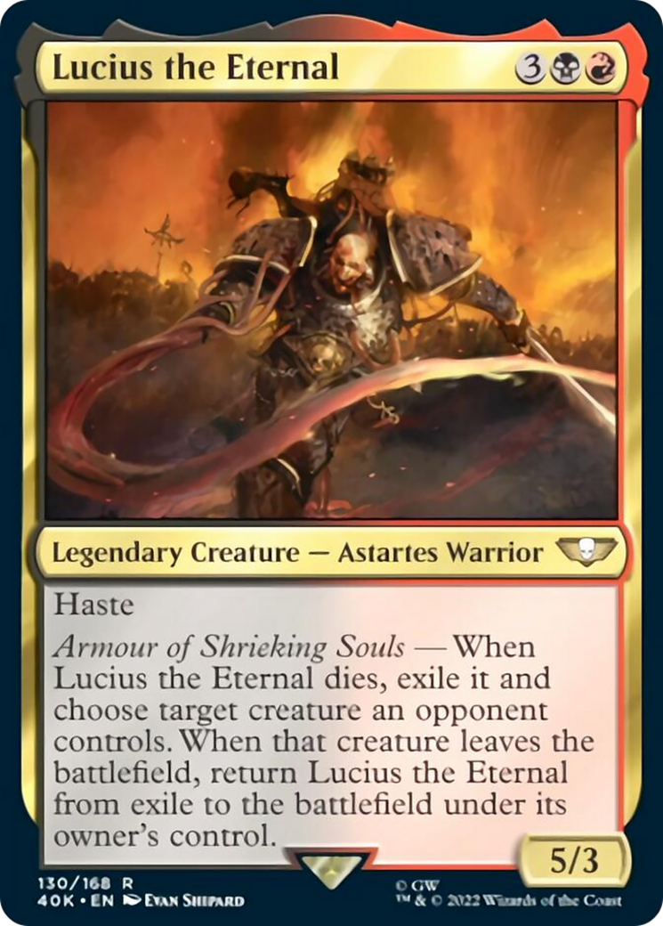 Lucius the Eternal (Surge Foil) [Warhammer 40,000] | Dragon's Lair Comics and Fantasy Houston TX