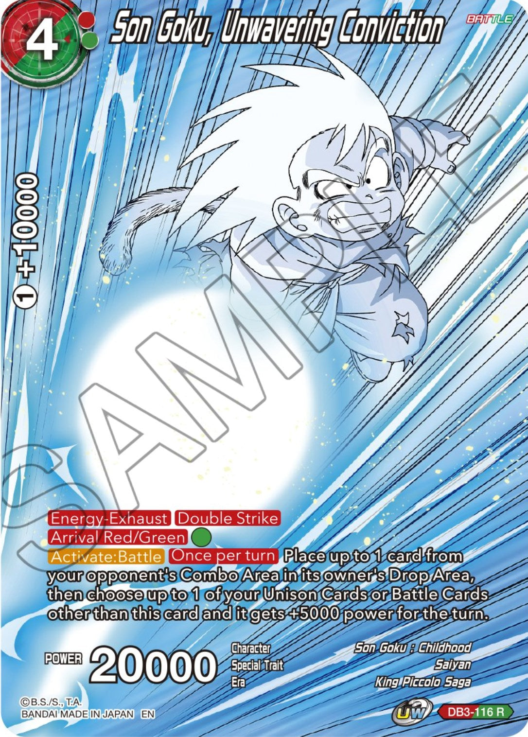 Son Goku, Unwavering Conviction (DB3-116) [Theme Selection: History of Son Goku] | Dragon's Lair Comics and Fantasy Houston TX
