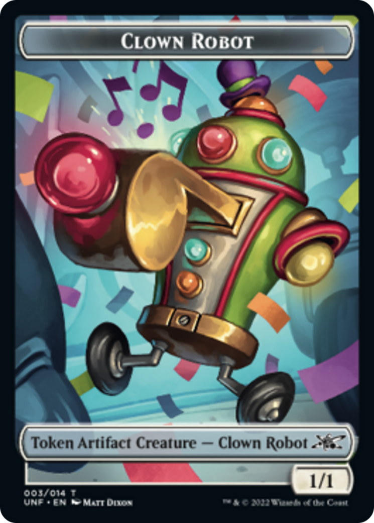Clown Robot (003) // Treasure (012) Double-Sided Token [Unfinity Tokens] | Dragon's Lair Comics and Fantasy Houston TX