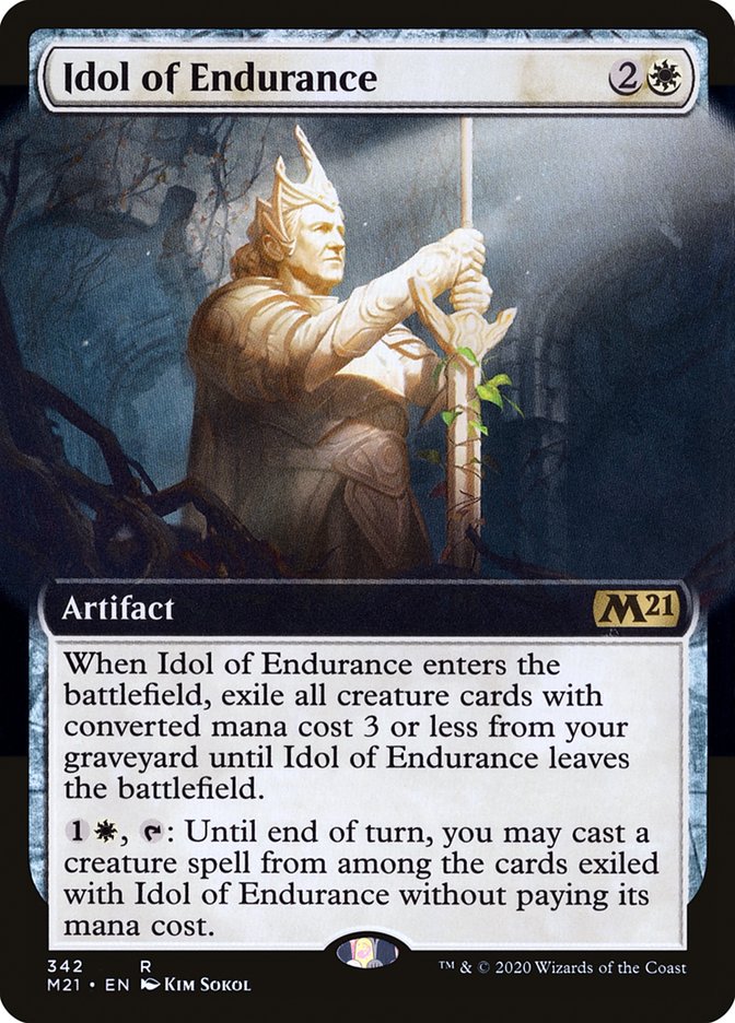 Idol of Endurance (Extended Art) [Core Set 2021] | Dragon's Lair Comics and Fantasy Houston TX