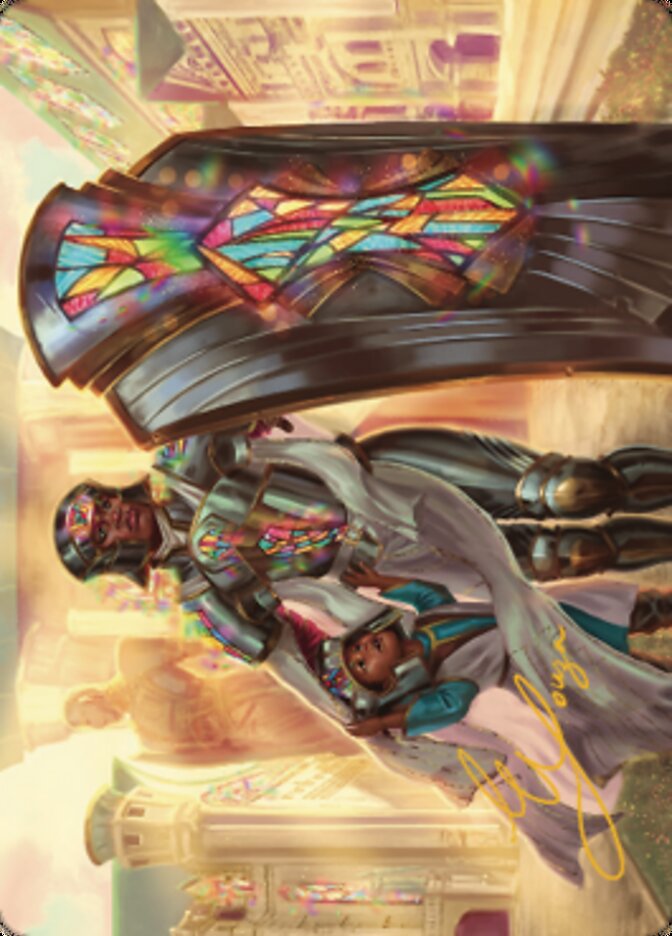 Guardian of New Benalia Art Card (Gold-Stamped Signature) [Dominaria United Art Series] | Dragon's Lair Comics and Fantasy Houston TX