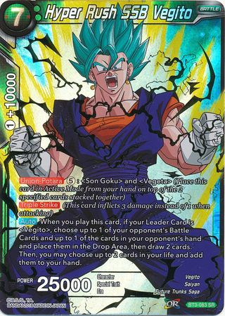 Hyper Rush SSB Vegito (BT3-063) [Cross Worlds] | Dragon's Lair Comics and Fantasy Houston TX