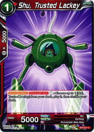 Shu, Trusted Lackey (BT5-017) [Miraculous Revival] | Dragon's Lair Comics and Fantasy Houston TX