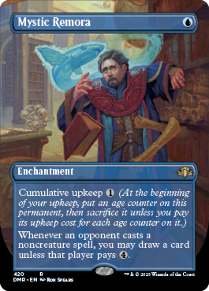 Mystic Remora (Borderless Alternate Art) [Dominaria Remastered] | Dragon's Lair Comics and Fantasy Houston TX