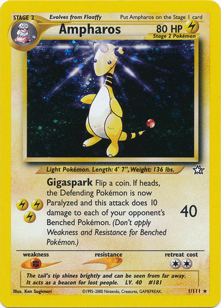 Ampharos (1/111) [Neo Genesis Unlimited] | Dragon's Lair Comics and Fantasy Houston TX
