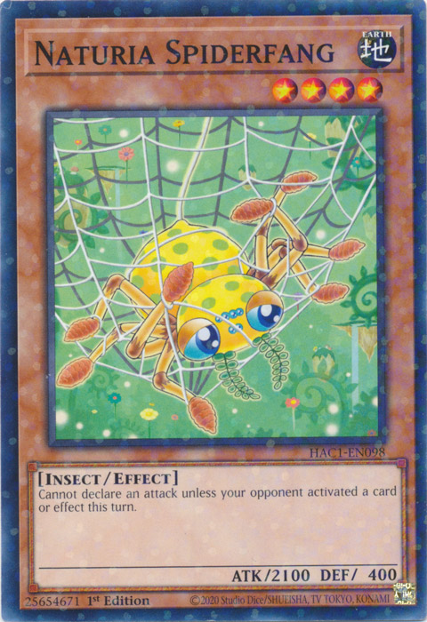 Naturia Spiderfang (Duel Terminal) [HAC1-EN098] Common | Dragon's Lair Comics and Fantasy Houston TX