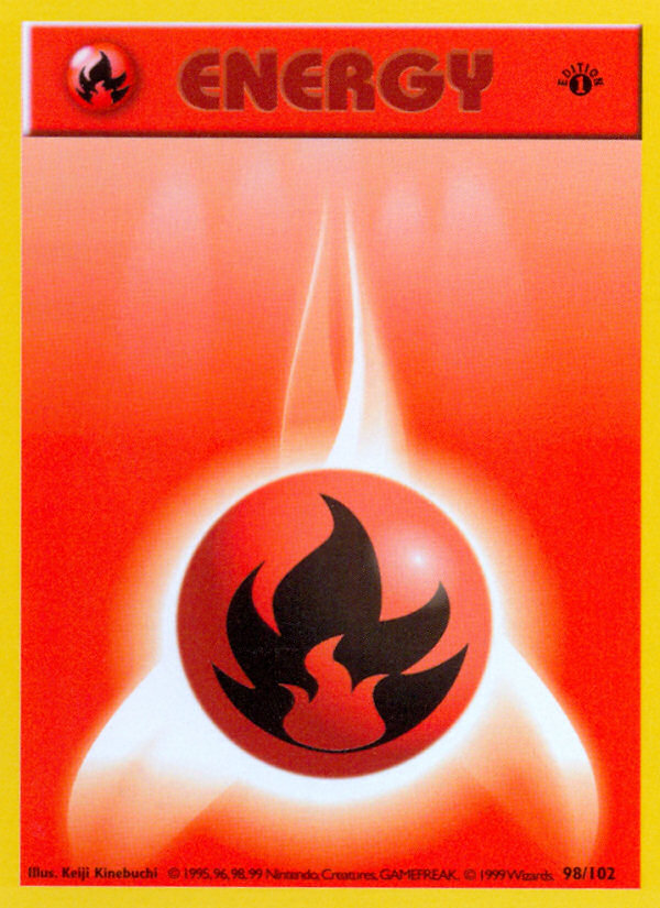 Fire Energy (98/102) (Shadowless) [Base Set 1st Edition] | Dragon's Lair Comics and Fantasy Houston TX