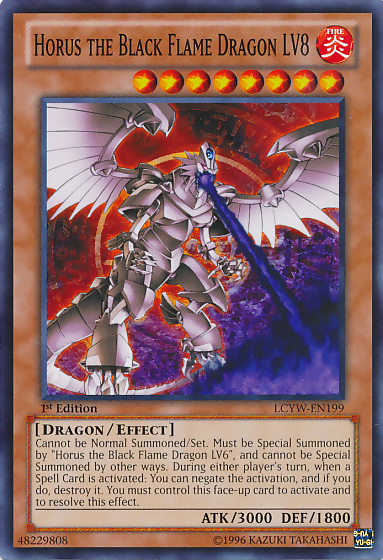 Horus the Black Flame Dragon LV8 [LCYW-EN199] Common | Dragon's Lair Comics and Fantasy Houston TX