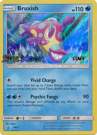 Bruxish (SM11) (Staff Prerelease Promo) [Sun & Moon: Black Star Promos] | Dragon's Lair Comics and Fantasy Houston TX
