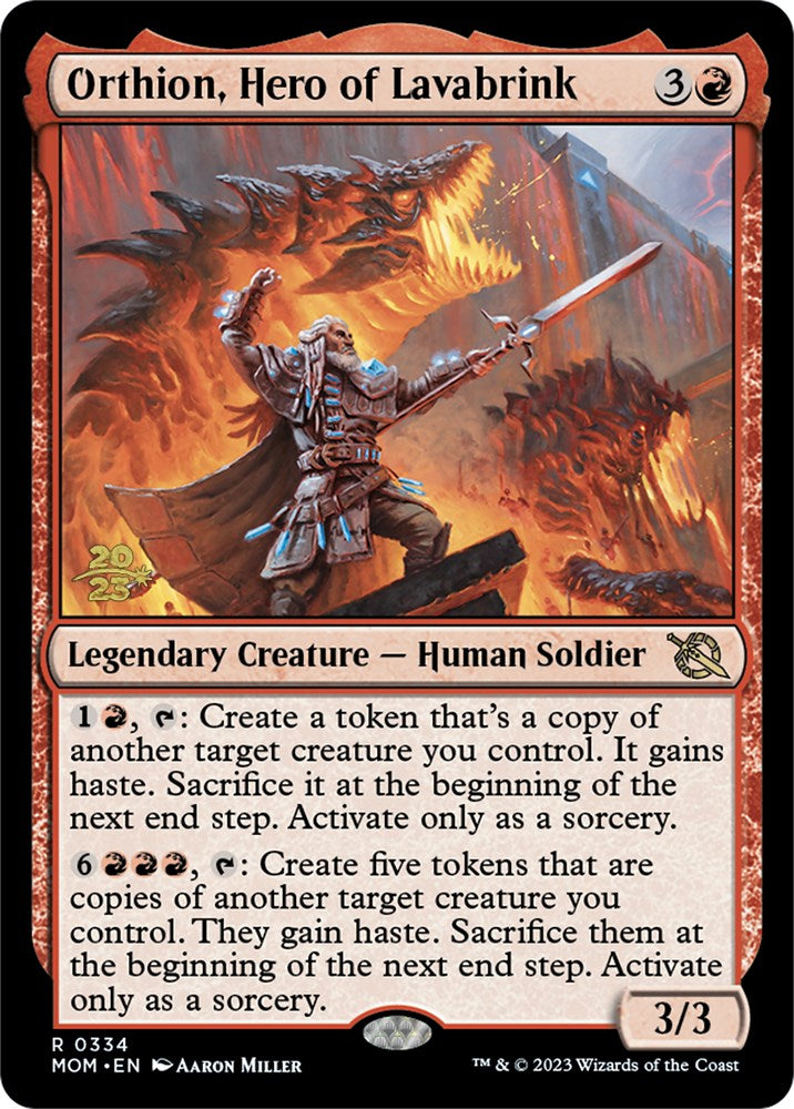 Orthion, Hero of Lavabrink [March of the Machine Prerelease Promos] | Dragon's Lair Comics and Fantasy Houston TX