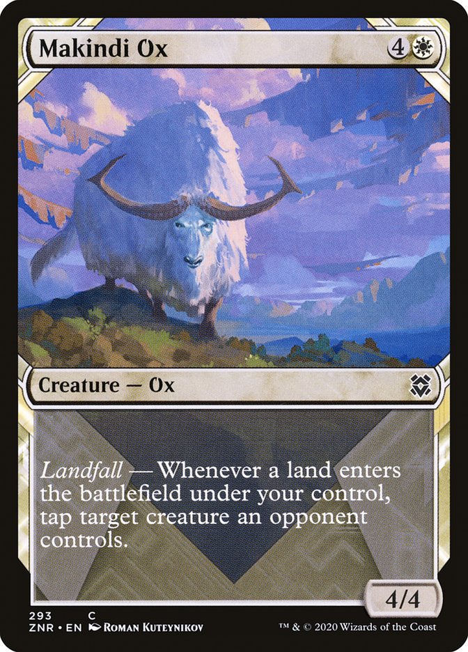 Makindi Ox (Showcase) [Zendikar Rising] | Dragon's Lair Comics and Fantasy Houston TX