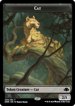 Zombie // Cat (003) Double-Sided Token [Dominaria Remastered Tokens] | Dragon's Lair Comics and Fantasy Houston TX