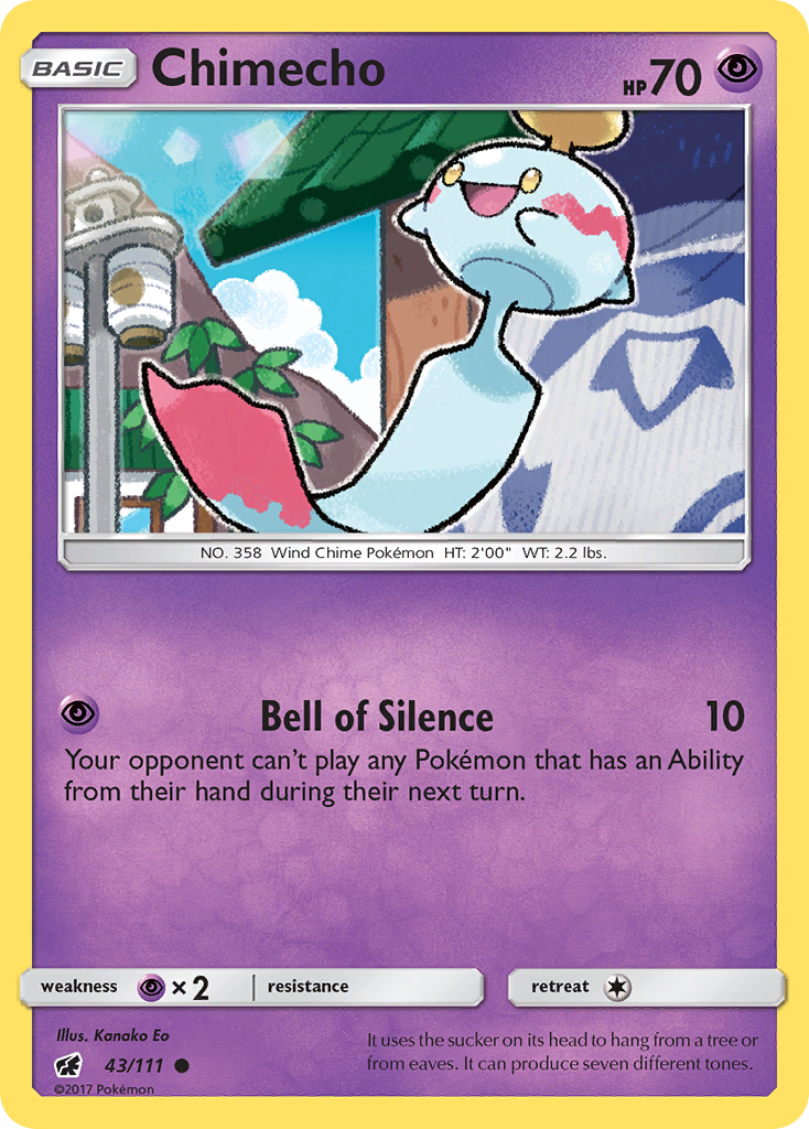 Chimecho (43/111) [Sun & Moon: Crimson Invasion] | Dragon's Lair Comics and Fantasy Houston TX