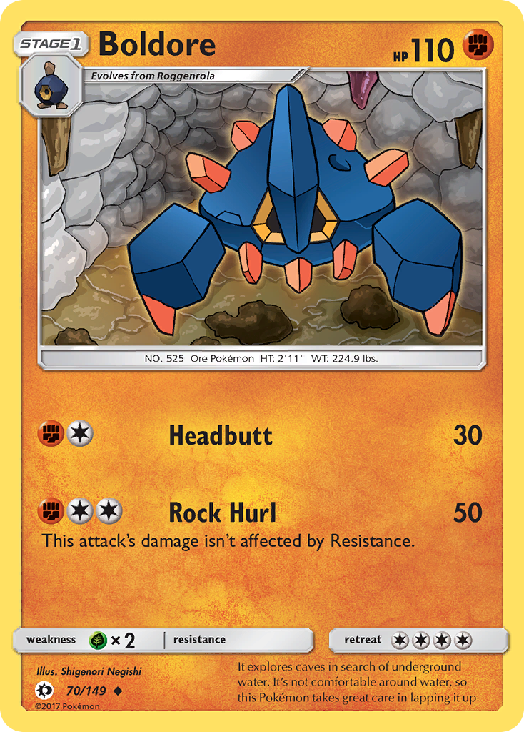 Boldore (70/149) [Sun & Moon: Base Set] | Dragon's Lair Comics and Fantasy Houston TX