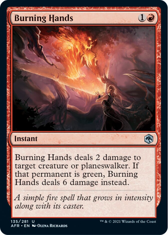 Burning Hands [Dungeons & Dragons: Adventures in the Forgotten Realms] | Dragon's Lair Comics and Fantasy Houston TX