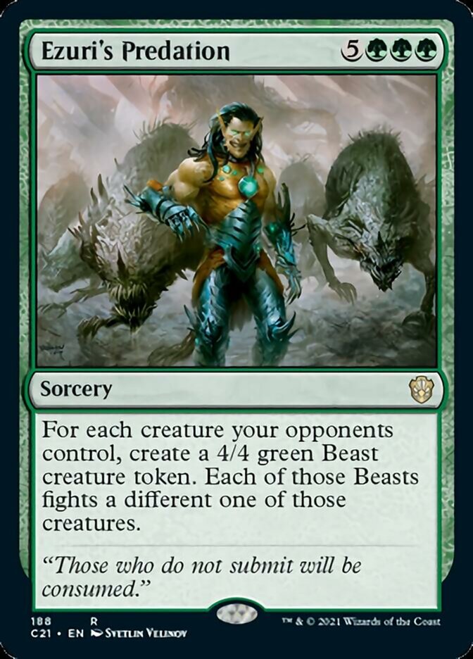 Ezuri's Predation [Commander 2021] | Dragon's Lair Comics and Fantasy Houston TX