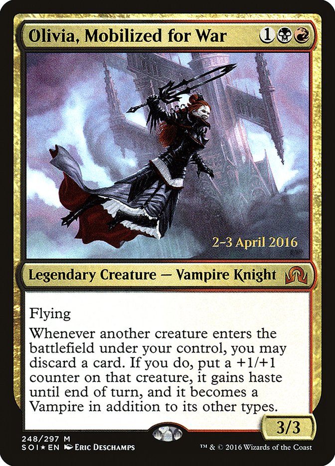 Olivia, Mobilized for War [Shadows over Innistrad Prerelease Promos] | Dragon's Lair Comics and Fantasy Houston TX
