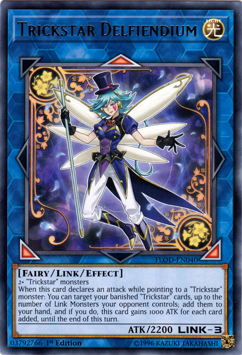 Trickstar Delfiendium [FLOD-EN040] Rare | Dragon's Lair Comics and Fantasy Houston TX
