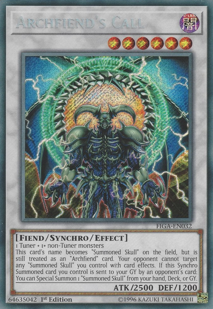 Archfiend's Call [FIGA-EN032] Secret Rare | Dragon's Lair Comics and Fantasy Houston TX