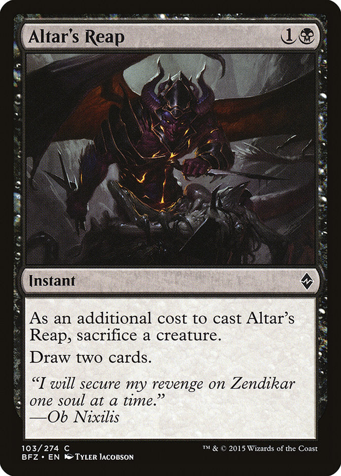 Altar's Reap [Battle for Zendikar] | Dragon's Lair Comics and Fantasy Houston TX