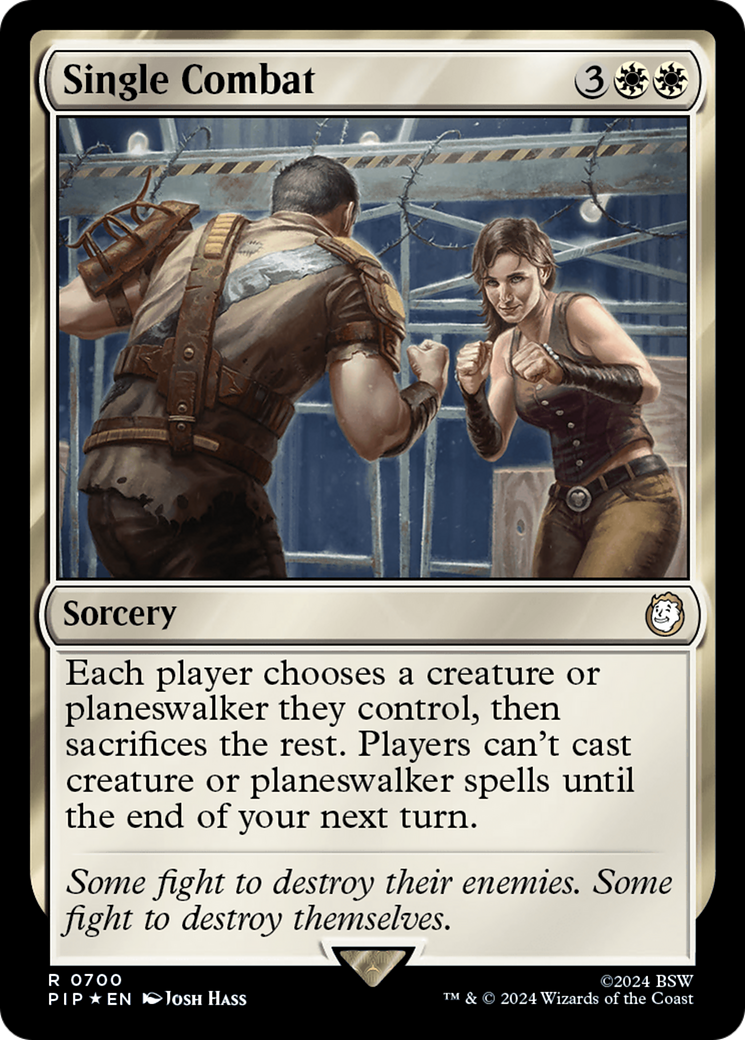 Single Combat (Surge Foil) [Fallout] | Dragon's Lair Comics and Fantasy Houston TX
