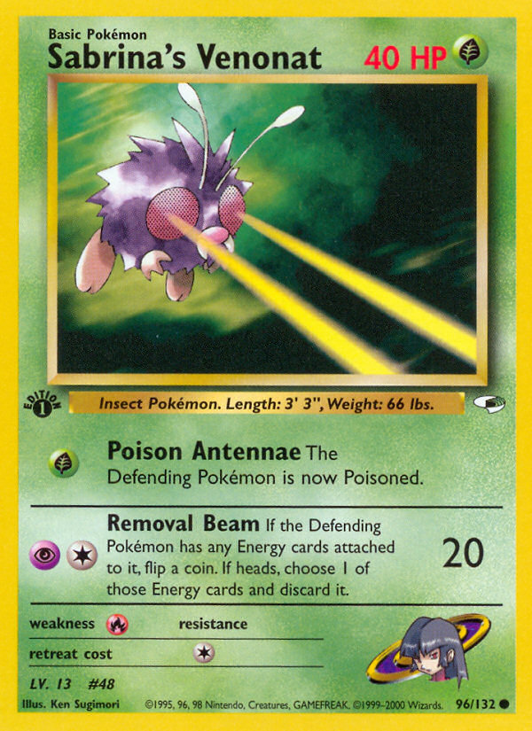 Sabrina's Venonat (96/132) [Gym Heroes 1st Edition] | Dragon's Lair Comics and Fantasy Houston TX