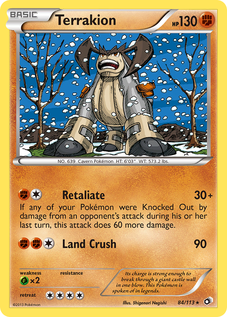 Terrakion (84/113) [Black & White: Legendary Treasures] | Dragon's Lair Comics and Fantasy Houston TX
