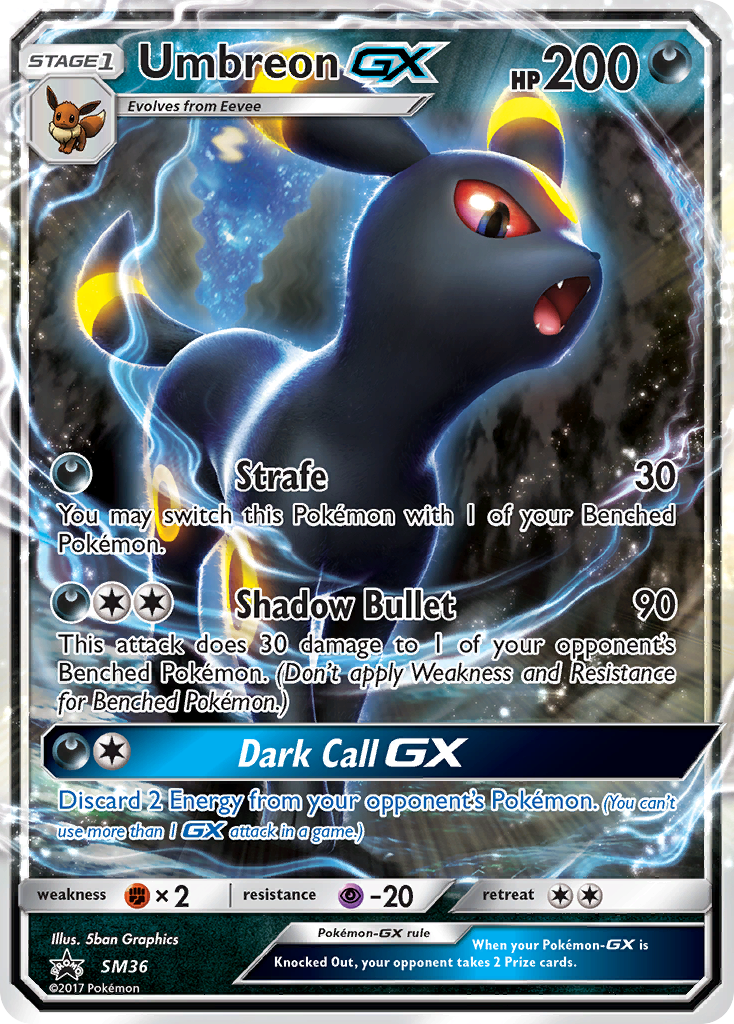 Umbreon GX (SM36) [Sun & Moon: Black Star Promos] | Dragon's Lair Comics and Fantasy Houston TX