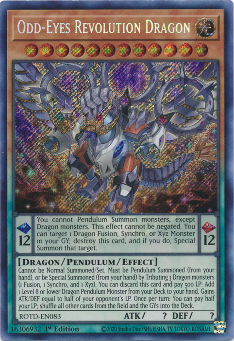 Odd-Eyes Revolution Dragon [ROTD-EN083] Secret Rare | Dragon's Lair Comics and Fantasy Houston TX
