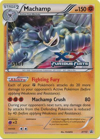 Machamp (XY13) (Staff) [XY: Black Star Promos] | Dragon's Lair Comics and Fantasy Houston TX